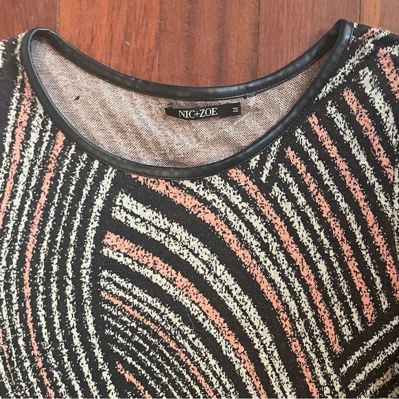 Nic + Zoe Smokey Lines Shift Midi Dress Size Medium - Picture 3 of 11